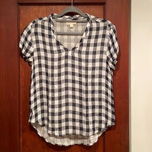 Cloth & Stone Blue and White Top XS